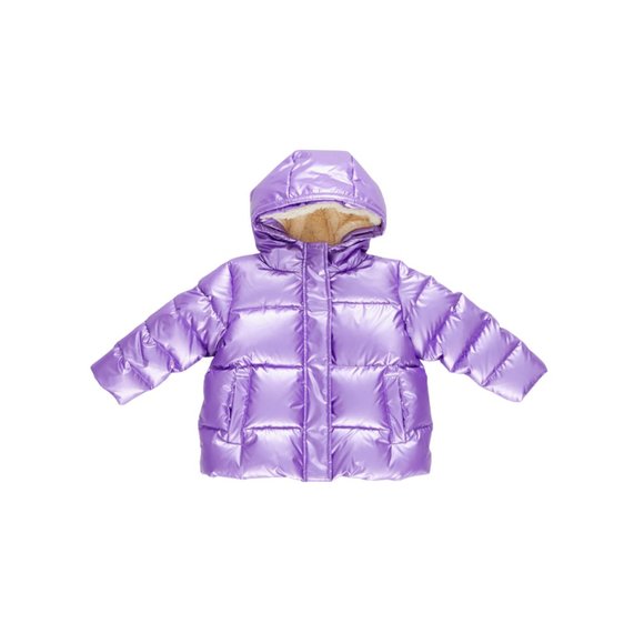 Pink Chicken Pete Purple Metallic Puffer Jacket - Picture 1 of 4